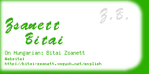 zsanett bitai business card